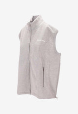 Miu Miu Embroidered Logo Sleeveless Sweatshirt Gray MJT698SOOO13UK_F0031