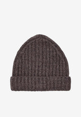 Maison Margiela Wool Logo Beanie Brown S50TB0012M13151_144F