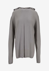 Rick Owens Oversized Hooded Sweater Gray RP02E4613M_08