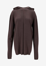 Rick Owens Oversized Hooded Sweater Dark Brown RP02E4613M_78