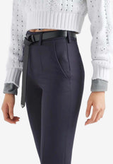 Prada Tailored Flared Pants Navy P246GS221108WF0008