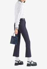 Prada Tailored Flared Pants Navy P246GS221108WF0008