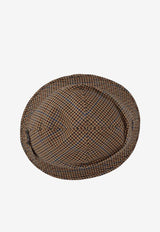 Maison Margiela Feather Trilby Houndstooth Bucket Hat Beige S50TC0078M35648_001F