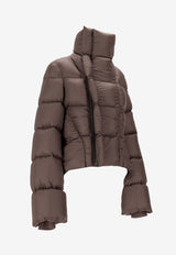 Rick Owens Naska Asymmetrical Padded Jacket Dark Brown RP02E4746NPD3_78