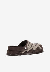 Rick Owens Megalace Suede Mules with Laces Brown RP02E4817LVSW1_04