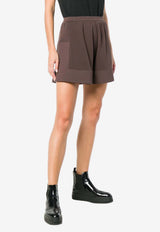 Rick Owens Cashmere Knitted Mini Shorts Brown RO18F4677CHCG444