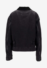 Maison Margiela Washed Denim Bomber Jacket Black S50AM0650M30040_961