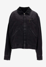 Maison Margiela Washed Denim Bomber Jacket Black S50AM0650M30040_961