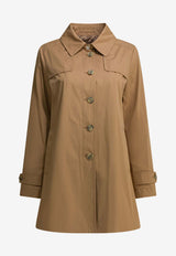 Herno Buttoned Short Trench Coat Brown GC000567D132382157_9d91ed37-fd0d-4966-887a-b3a65beff9b1