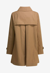 Herno Buttoned Short Trench Coat Brown GC000567D132382157_9d91ed37-fd0d-4966-887a-b3a65beff9b1