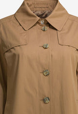 Herno Buttoned Short Trench Coat Brown GC000567D132382157_9d91ed37-fd0d-4966-887a-b3a65beff9b1