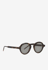 Thom Browne Round Acetate Sunglasses Gray UES926AG0002_205
