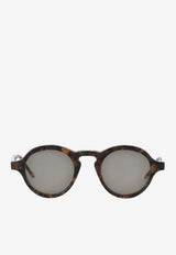 Thom Browne Round Acetate Sunglasses Gray UES926AG0002_205