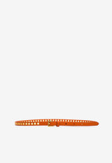 Prada Skinny Eyelet Leather Belt Orange 1JC1982EH8F0S63