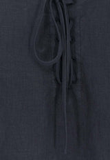 Aspesi Sleeveless Lace-Up Top Blue 5671C19585098_Blue_54417876