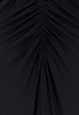Self-Portrait V-neck Gathered Maxi Dress Black SS26161XBBLACK_Black_42176882