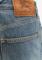 Burberry Check-Trimmed Straight-Leg Jeans Blue 8116361A1322_mid blue_40017545