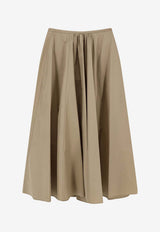 Aspesi Flared Midi Skirt Brown 2290D30785047_Coloniale_54417996