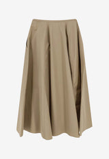 Aspesi Flared Midi Skirt Brown 2290D30785047_Coloniale_54417996