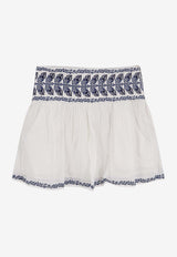 Isabel Marant Etoile Picadilia Embroidered Mini Skirt White JU0160FBD1J16EECBU_ECRUBLUE_41973122