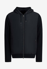 Herno Pique Knit and Nylon Zip-Up Hoodie Blue MC000168U720569201_95eacf03-d473-4a2b-8261-683748fd7142