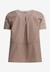 Herno Paneled T-shirt with Waist-Drawstring Pink JG000224D520064035_d7e44818-b840-4240-b115-3d1172e2d20f