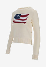 Ralph Lauren Iconic USA Flag Sweater Beige 211896939002_101