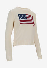 Ralph Lauren Iconic USA Flag Sweater Beige 211896939002_101