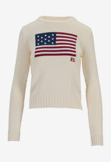 Ralph Lauren Iconic USA Flag Sweater Beige 211896939002_101