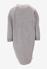 Max Mara Canada Wool-Blend Mini Dress Gray 2521626022600CANADA_001