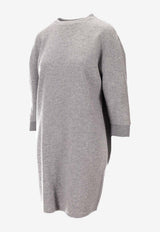 Max Mara Canada Wool-Blend Mini Dress Gray 2521626022600CANADA_001