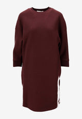 Max Mara Canada Wool-Blend Mini Dress Burgundy 2521626022600CANADA_002