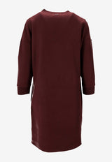 Max Mara Canada Wool-Blend Mini Dress Burgundy 2521626022600CANADA_002
