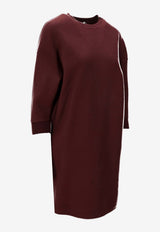 Max Mara Canada Wool-Blend Mini Dress Burgundy 2521626022600CANADA_002