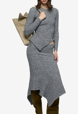 The Attico Knitted Wrap Sweater Gray 251WCK00119KWW001AA_183