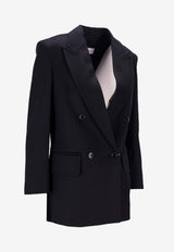 Max Mara Olimpia Double-Breasted Blazer Navy 2521046012600OLIMPIA_005