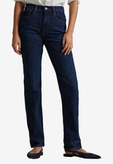 Ralph Lauren Logo Patch Straight-Leg Jeans Denim 211969407001_400