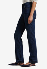 Ralph Lauren Logo Patch Straight-Leg Jeans Denim 211969407001_400