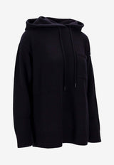 Max Mara Liana Wool and Cashmere Hooded Sweater Navy 2521366132600LIANA_003