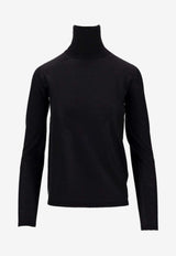 Max Mara Saluto Turtleneck Wool Sweater Black 2521366162600SALUTO_005