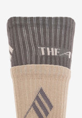 The Attico Logo Embroidered Ribbed Socks Beige 251WCAK00023CCC121AA_215