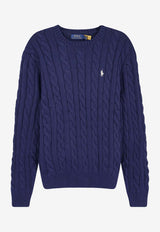Polo Ralph Lauren Cable Knit Logo Sweater Navy 710775885536_BRIGHT NAVY_48136949