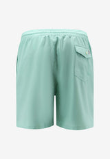 Polo Ralph Lauren Logo Embroidered Swim Shorts Green 710957782509_Celadon_48136888