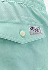 Polo Ralph Lauren Logo Embroidered Swim Shorts Green 710957782509_Celadon_48136888