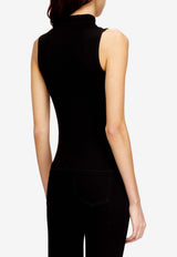 Diesel Mock-Neck Ribbed Top Black A103970BLAN9XX_Black_44131724