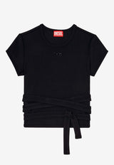 Diesel Wrap-Around Laces T-shirt Black A211970EJAI9XX_Black_44131698