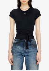 Diesel Wrap-Around Laces T-shirt Black A211970EJAI9XX_Black_44131698