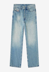 Diesel Washed Straight-Leg Jeans Blue A157950BEBF01_Denim_44131717