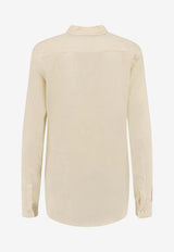 Aspesi Long-Sleeved Linen Shirt White S65422C19585046_White_54417832