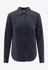 Aspesi Long-Sleeved Buttoned Shirt Blue 5422C19585098_Blue_54417961